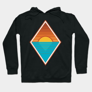 Geometric Style Ocean Sunset Hoodie